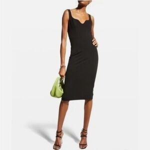 DRESS THE POPULATION Sloane Dress Black Sweetheart Neckline Small NWT